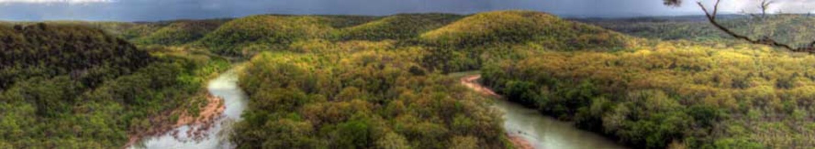 Winding river and vast terrain