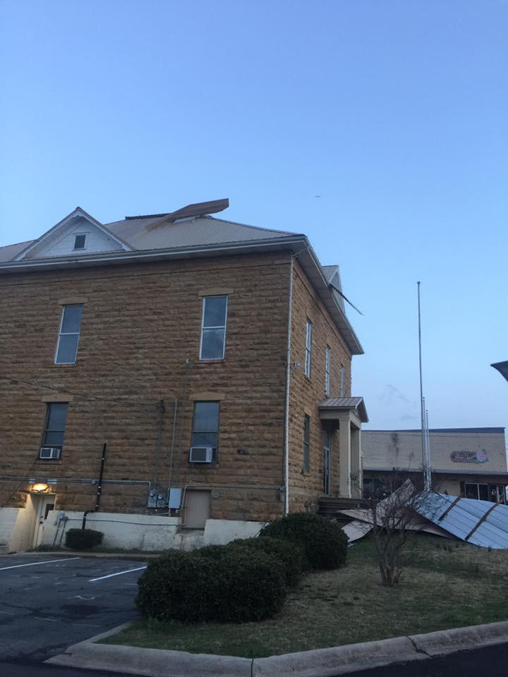 damage to building roof